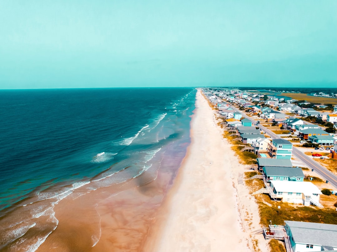 Crystal Coast, North Carolina aerial coastline
